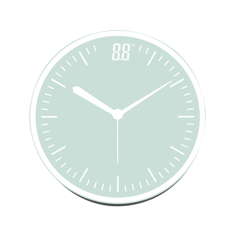 TM-909 Bilancia intelligente con orologio rotondo in vetro